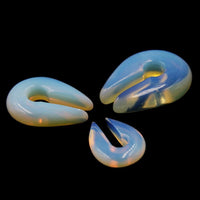 Load image into Gallery viewer, Ohr Piercing Opalit Stein Schlüsselloch Ohrgewicht
