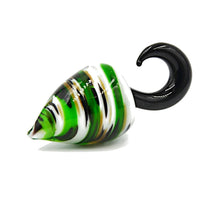 Load image into Gallery viewer, Piercing Feuerglas Tropfen Dehnschnecke 6mm
