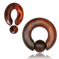 Load image into Gallery viewer, Captive Bead Klemmkugel Ring Narraholz Piercing Dehner
