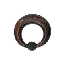 Load image into Gallery viewer, Gummi Klemmkugel Ring Narraholz Piercing Sichel
