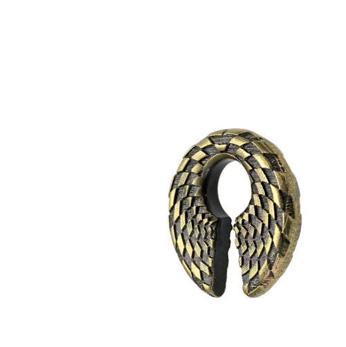Ohrgewicht Brass Schachbrett Schlüsselloch Piercing