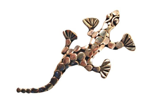 Silberanstecker Silberbrosche Unisex Schmuck Anstecker Brosche 925er Sterling Silber Salamander Bali