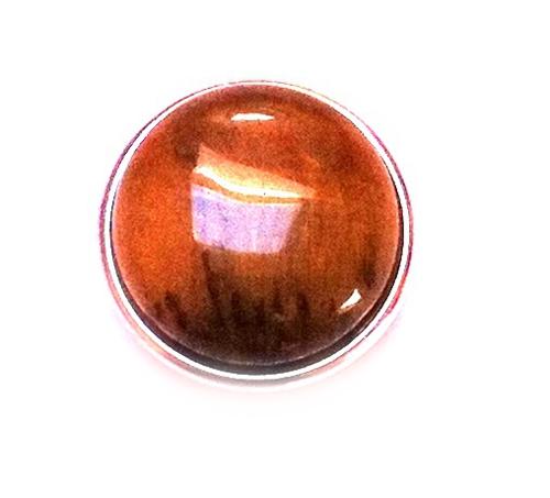 Chunks Buttons Druckknöpfe Click Button für Lederarmband Chunk Edelstahl Armband Stein braun Marmor