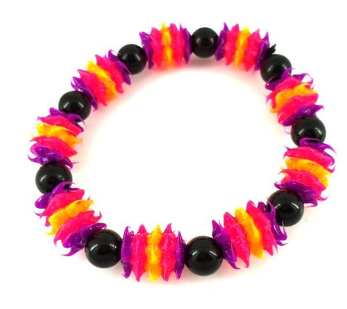 Stachel Silikonarmbänder Streifen lila orange pink abgeknickt Armband Silikon Silikonarmband unisex