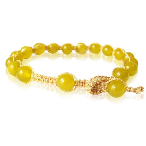Designer Seidenfaden Armband hellgrün gold Edelsteine Armbänder verstellbar
