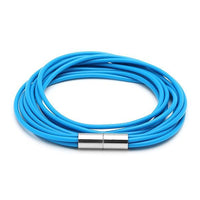 Cargar imagen en el visor de la galería, Silikonarmbänder Farben Schnüre Armband Silikon fünffach mehrlagig Magnetverschluss unisex
