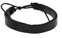 Load image into Gallery viewer, Leder Armband breit Textur aubergine schwarz verstellbar
