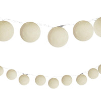 Cargar imagen en el visor de la galería, LED Lichterketten bunt 20 Baumwollkugeln (6 cm) CE 3,5m Deko innen Cotton Ball
