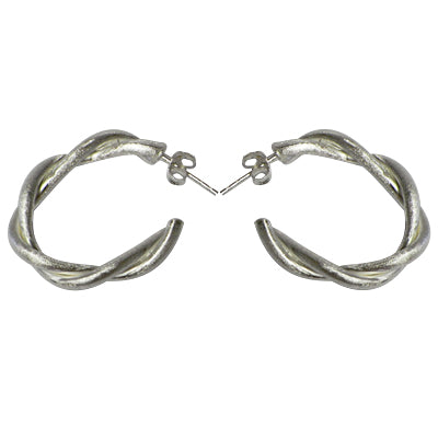 Silberohrstecker Silberohrringe 925er Silber Ohrringe Creolen Damen Schmuck Glanz Geflochten Oval