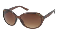 Load image into Gallery viewer, Sonnenbrille Damen Goldverzierung Designer Brille Glamour Style getönt 400UV
