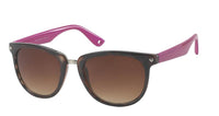 Load image into Gallery viewer, The Sonnenbrille Damen Designer Brille getönt 400UV bietet braun verlaufende Gläser, mehrfarbige Nerd-Optik mit Herzdetail an den Scharnieren und UV-Schutz 400 für stilvollen Schutz.
