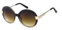 Load image into Gallery viewer, Sonnenbrille Damen rund dick Vintage Glamour getönt 400UV Metallbügel zweifarbig John Lennon
