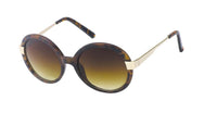 Load image into Gallery viewer, Sonnenbrille Damen rund dick Vintage Glamour getönt 400UV Metallbügel zweifarbig John Lennon
