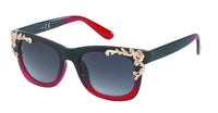 Load image into Gallery viewer, Sonnenbrille Damen 400 UV Nerdbrille  getönt Rosenornamente Vintage
