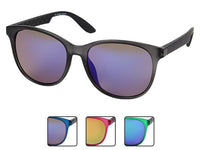 Load image into Gallery viewer, Sonnenbrille Nerd Brille verspiegelt Bügel eckig 400 UV grün pink blau
