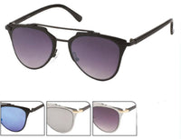 Load image into Gallery viewer, Sonnenbrille Retro Zwickerform Brille 400 UV Metallrahmen Doppelsteg klassisch
