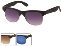 Load image into Gallery viewer, Sonnenbrille Metall 400 UV breite Bügel Gläser trapezförmig
