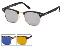 Load image into Gallery viewer, Sonnenbrille Metall 400 UV Gläser trapezförmig verspiegelt Metallsteg Ellipsen
