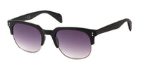 Load image into Gallery viewer, Sonnenbrille Metall 400 UV breit Bügel Steg Gläser trapezförmig Pünktchen Print

