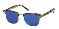 Load image into Gallery viewer, Sonnenbrille Metall 400 UV Gläser trapezförmig verspiegelt Metallsteg Ellipsen
