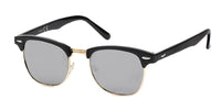 Load image into Gallery viewer, Sonnenbrille Metall 400 UV Gläser trapezförmig verspiegelt Metallsteg Ellipsen
