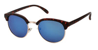 Load image into Gallery viewer, Sonnenbrille Panto runder Metallsteg 400 UV verspiegelt dicke Glasoberkante
