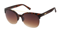 Load image into Gallery viewer, Sonnenbrille Retro Brille getönt 400 UV Metall Bogen Unterseite Cat Eye geriffelt
