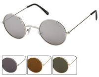 Load image into Gallery viewer, Sonnenbrille Round Glasses John-Lennon-Style 400 UV Metall getönt langer Steg
