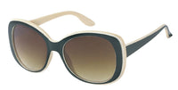 Load image into Gallery viewer, Sonnenbrille Schmetterling Damen 400 UV getönt weißer Rand groß
