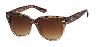 Load image into Gallery viewer, Sonnenbrille Nerd Damen 400 UV getönt transparent getigert Rechteck
