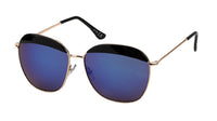 Load image into Gallery viewer, Sonnenbrille Retro Pilotenbrille 400 UV Steg kurz hoch Lider runde Trapezform
