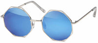 Load image into Gallery viewer, Sonnenbrille Flachgläser Polycarbonat Round Glasses 400 UV Metall Achteck
