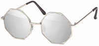 Load image into Gallery viewer, Sonnenbrille Flachgläser Polycarbonat Round Glasses 400 UV Metall Achteck

