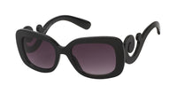 Load image into Gallery viewer, Sonnenbrille Glamour eckig spiralig getönt 400UV Vintage Designer
