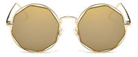 Load image into Gallery viewer, Sonnenbrille Round Resin Glasses Achteck Rand 400 UV Metall
