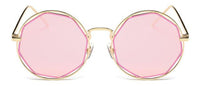 Load image into Gallery viewer, Sonnenbrille Round Resin Glasses Achteck Rand 400 UV Metall
