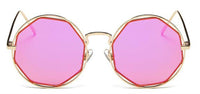 Load image into Gallery viewer, Sonnenbrille Round Resin Glasses Achteck Rand 400 UV Metall
