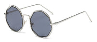 Load image into Gallery viewer, Sonnenbrille Round Resin Glasses Achteck Rand 400 UV Metall
