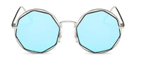 Load image into Gallery viewer, Sonnenbrille Round Resin Glasses Achteck Rand 400 UV Metall
