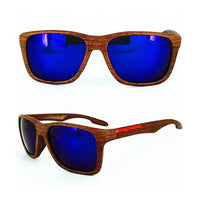 Load image into Gallery viewer, Sport Sonnenbrille Nerd 400 UV polarisiert Holz Optik
