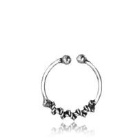 Load image into Gallery viewer, Fake Septum Piercing Nasenring Silber filigran 0.8mm
