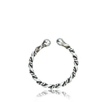 Load image into Gallery viewer, Fake Septum Piercing Nasenring Silber filigran 0.8mm
