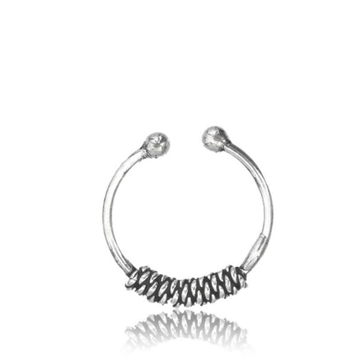 Fake Septum Piercing Nasenring Silber filigran 0.8mm