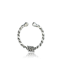 Load image into Gallery viewer, Fake Septum Piercing Nasenring Silber filigran 0.8mm

