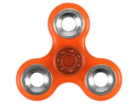 Cargar imagen en el visor de la galería, The Turbo Fidget Spinner Tri (dreifach) leuchtend Glow in the dark Spielzeug Kreisel offers stress relief and endless spinning fun, featuring a glow-in-the-dark orange design with three metal-bearing arms.
