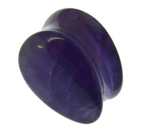 Load image into Gallery viewer, Amethyst Stein Flesh Plug Träne double flared lila
