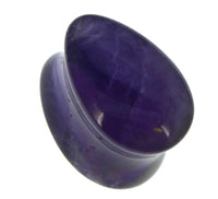Load image into Gallery viewer, Amethyst Stein Flesh Plug Träne double flared lila
