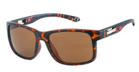 Load image into Gallery viewer, The Sonnenbrille Herren 400 UV Ausstanzung Metall Zierstreifen Bügel Retro features brown tortoiseshell frames, rectangular lenses, UV 400 protection, and metallic arm accents for stylish retro appeal. Displayed on a white background.
