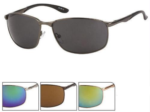 Sonnenbrille Herren 400 UV Metallrahmen schmal sportlich Steg hoch