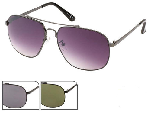 Sonnenbrille Herren Pilotenbrille 400 UV Retro Flat Top Steg dicke Enden